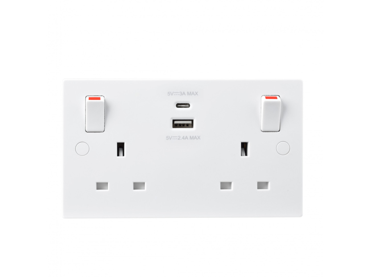 BG Nexus White Moulded Round Edge Switches /& Socket Surface Boxes USB Dimmer LED