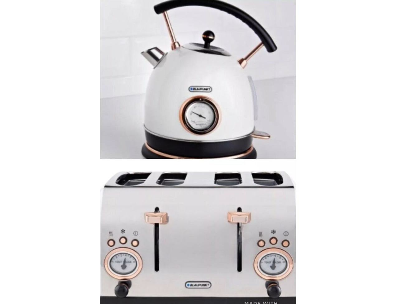 Buy Blaupunkt Retro 4 Slice Toaster Slice Toaster & Kettle Set Amzing