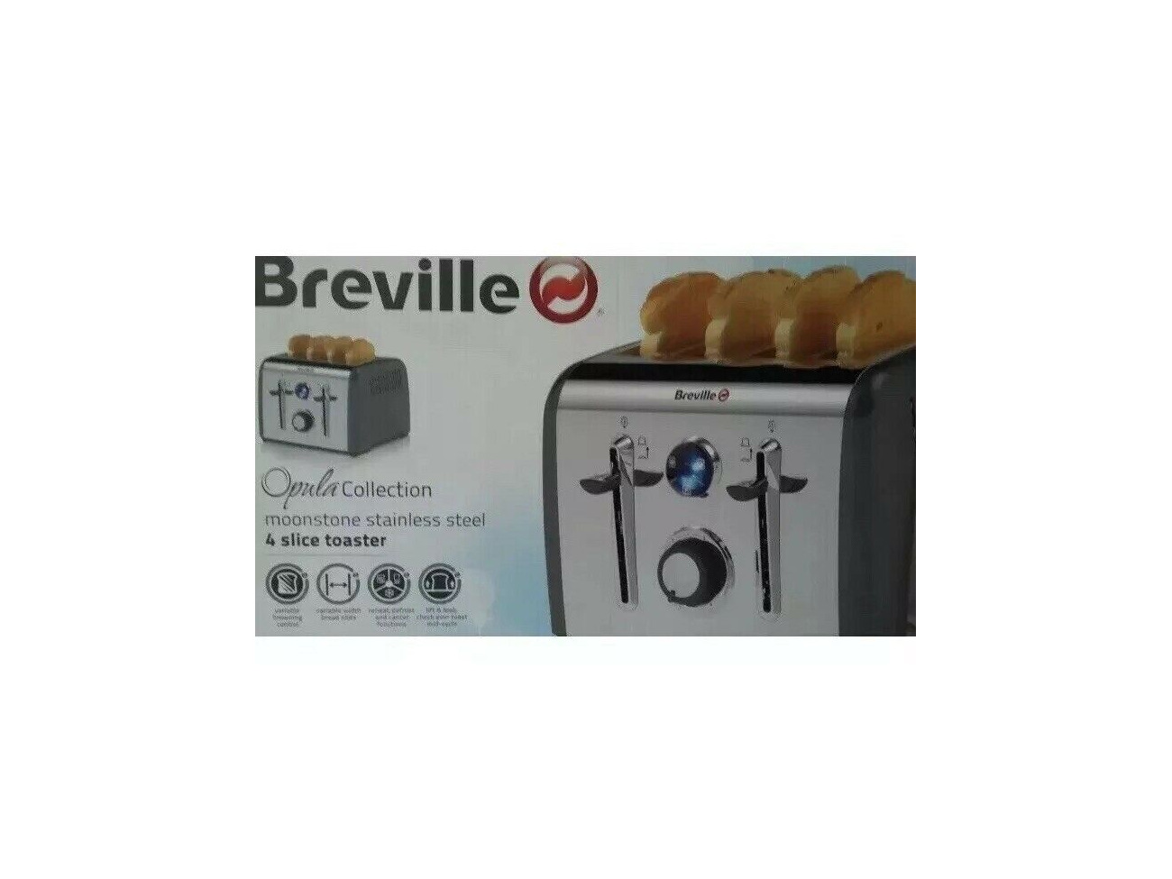 Buy Breville Moonstone Opula 4 Slice Breville Opula Collection Moonstone