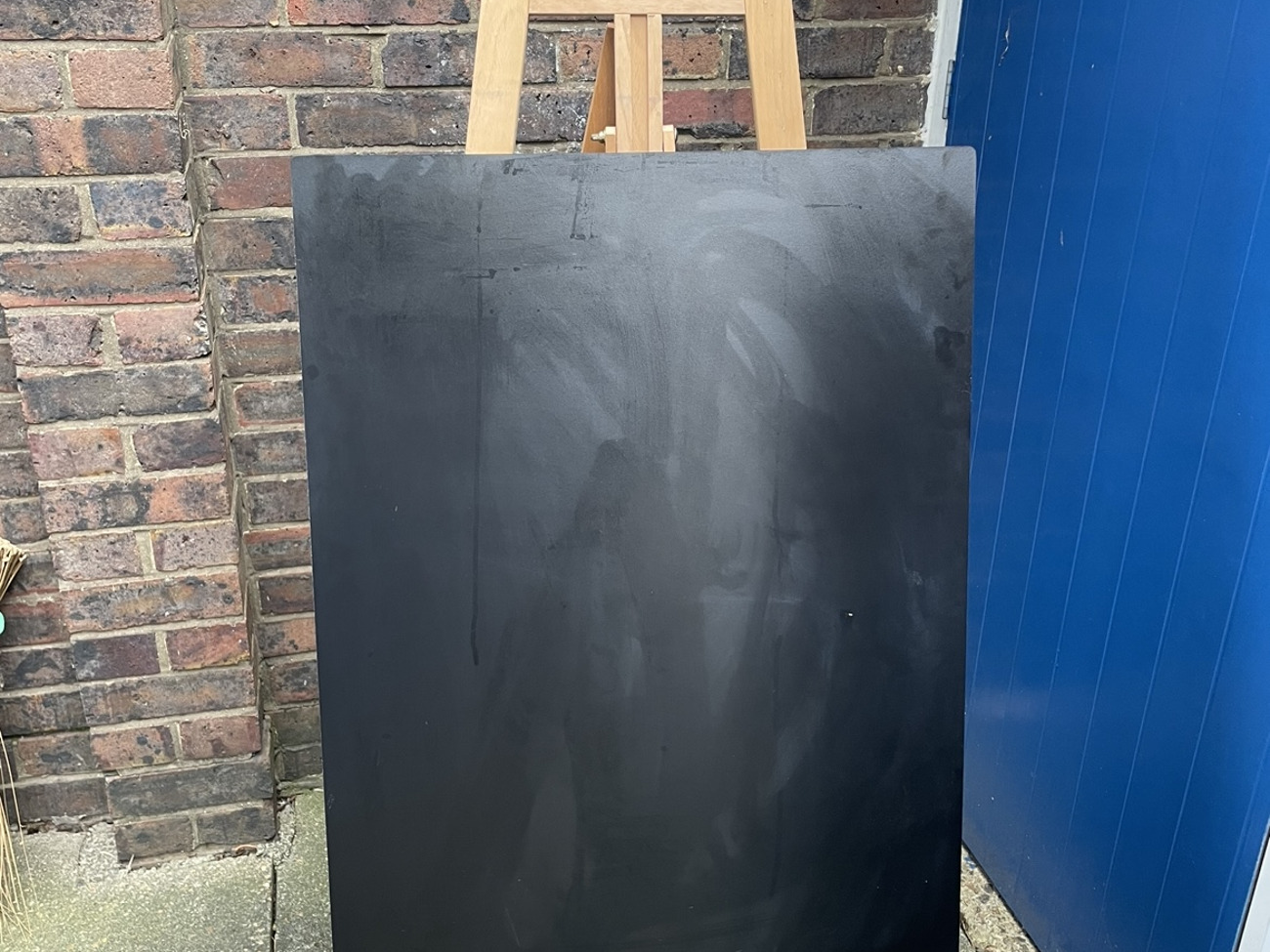 Chalk board with easel stand