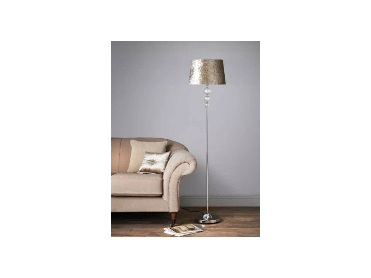 Luxe Crystal Floor Lamp Luxe Crystal Crushed Velvet Table Lamp