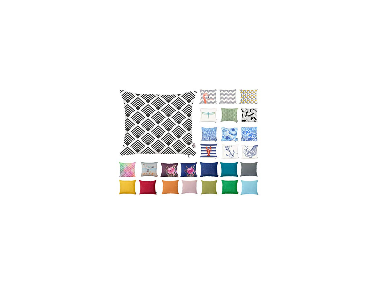 Buy Decorative Square Pillow Case Throw Plain One Colour Square Pillowcase 63 x