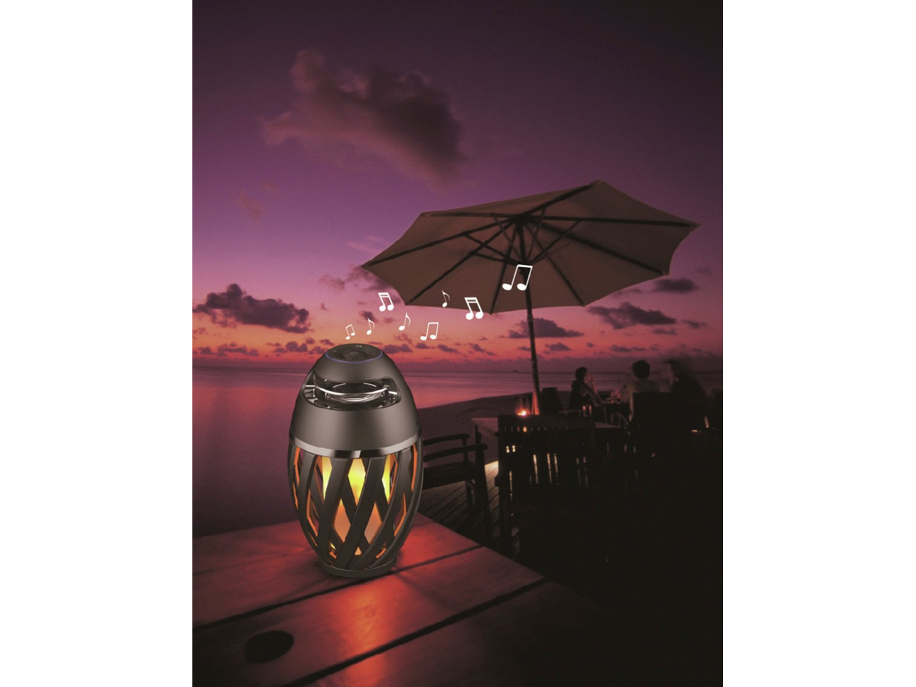 Decotech Flame And Led Lamp Bluetooth Speaker Fat Llama