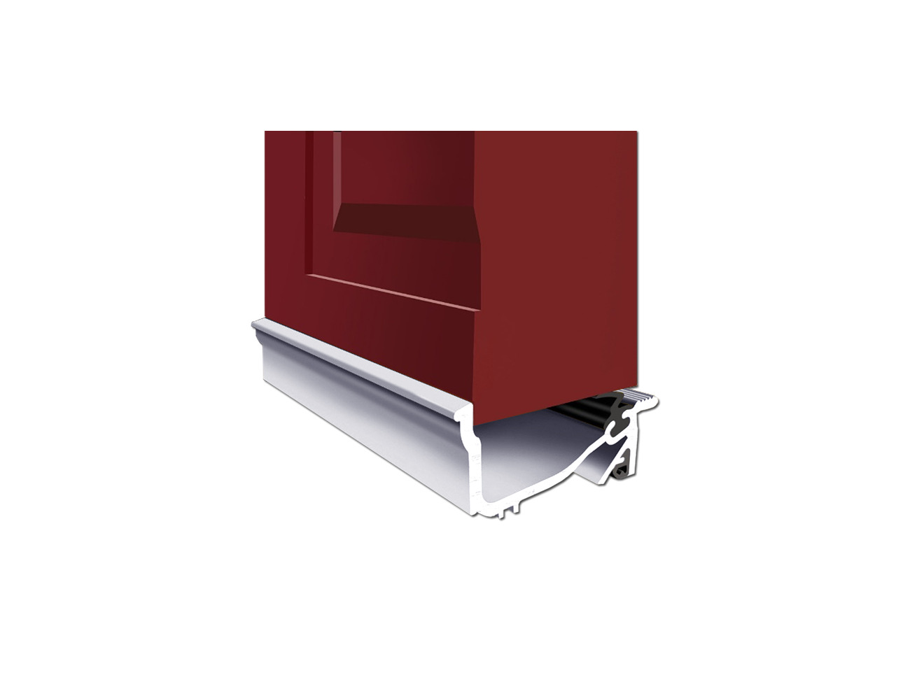 Silver EXITEX Macclex 25mm Clearance Threshold Door Sill