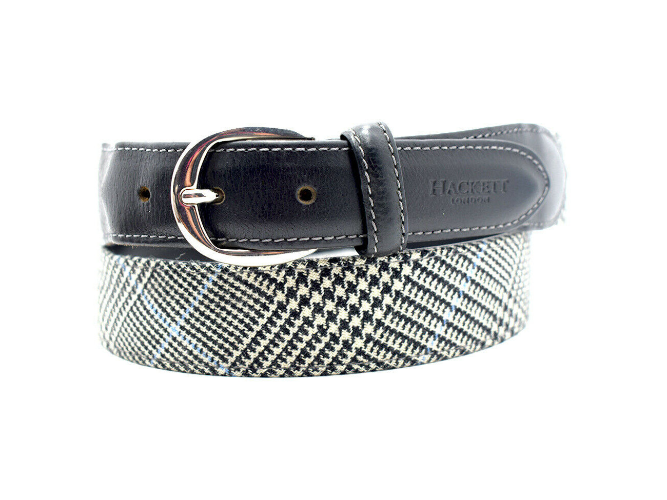 white fabric belt