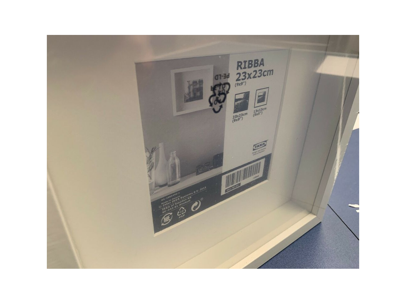 Ikea Ribba 23x23cm 9x9in Wooden Square IKEA Ribba 9x9 White Picture Frame