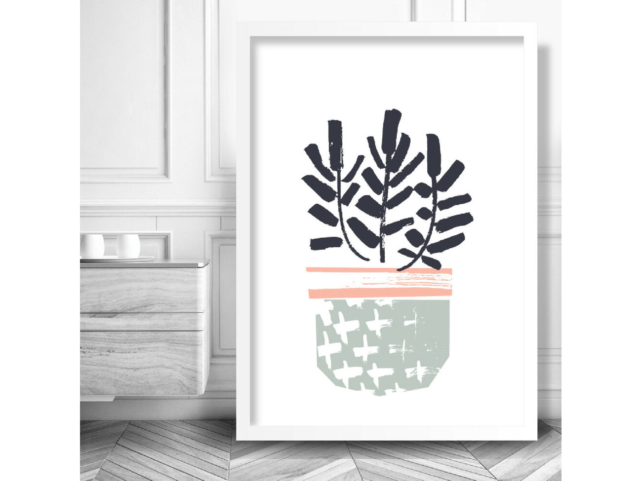 green and pink wall art boho art print sage green decor