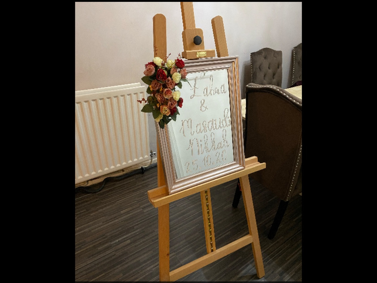 Personalised Welcome Sign with Easel