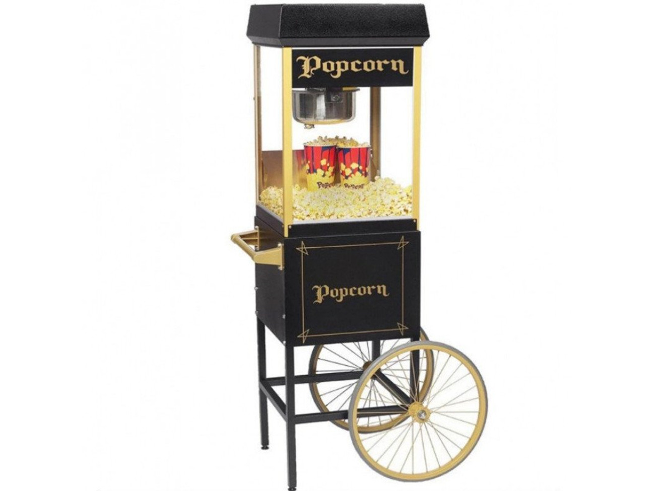 popcorn cart black