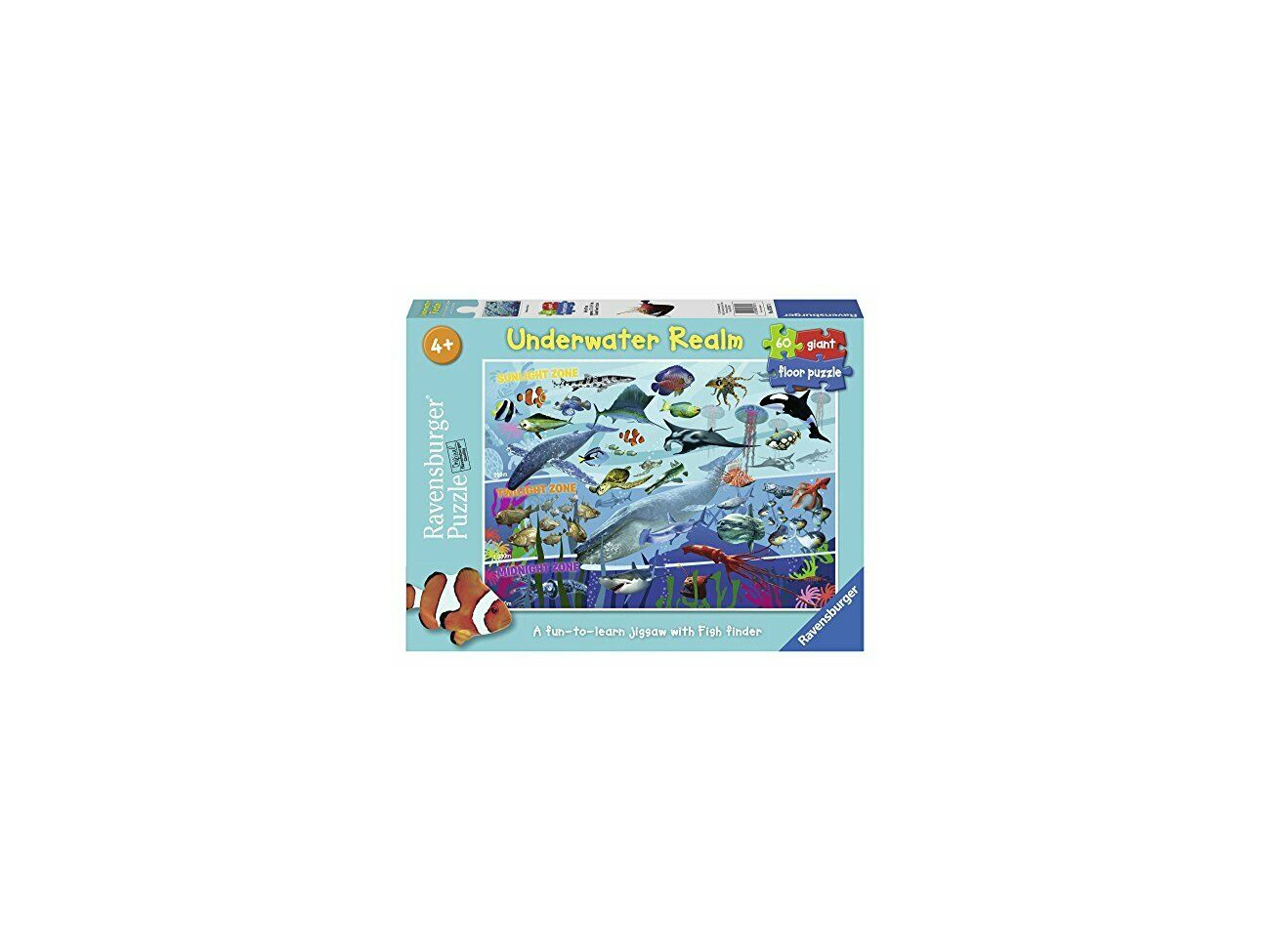 Underwater Realm Giant Floor Puzzle 60 Piece Jigsaw Cardboard