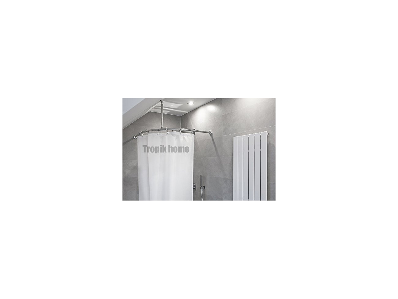 L Shape 27mm White Extra Long Ceiling Mount Support For Shower