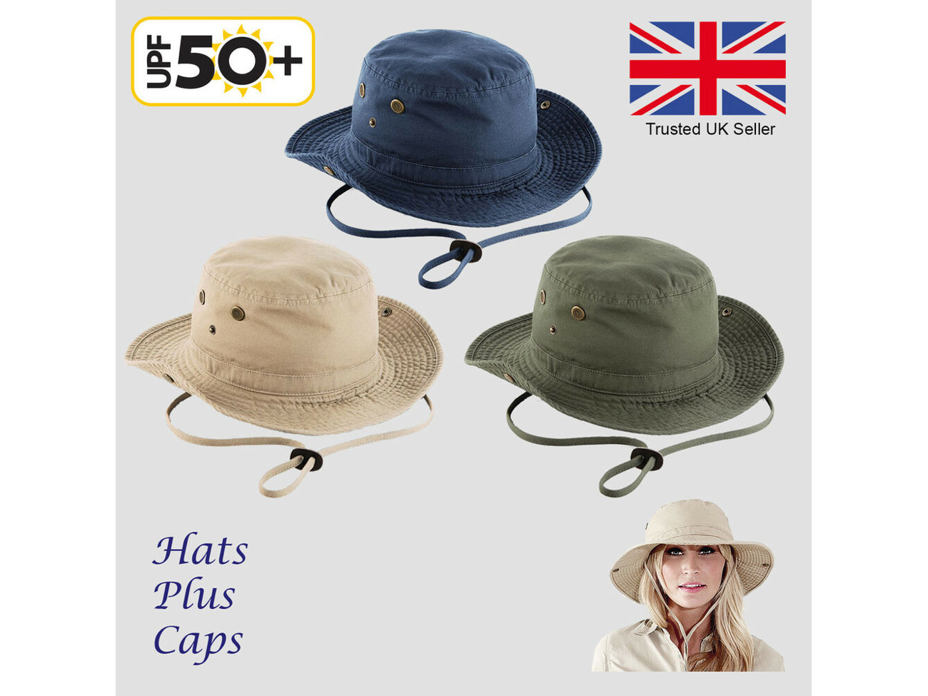Unisex Safari Outback Australian 100/% Cotton Bush Hat With Wide Brim