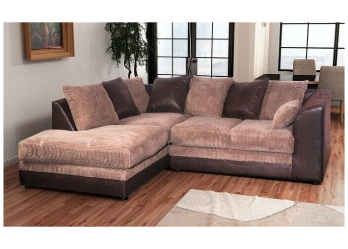 Buy Brand New Modern Brown Coffee Fabric Corner Sofa Cheap