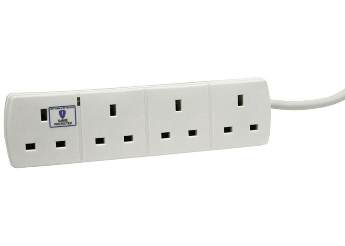 20 Metre Extension Socket 2 Gang Way Mains Lead Cable White 13A 20m Lead