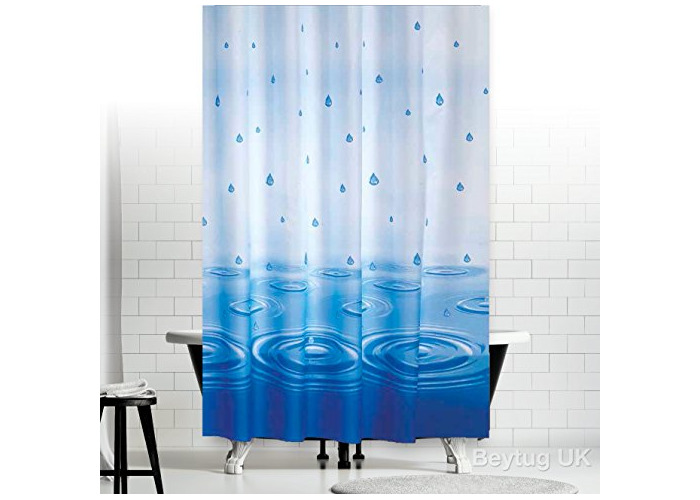 Buy Antibacterial Fabric Shower Curtain Extra Long And Wide Rain