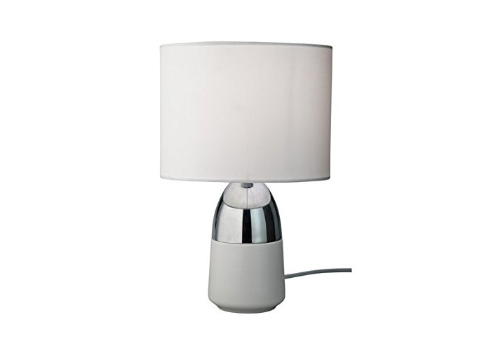 Argos Home Duno Touch Table Lamp White Chrome Fat