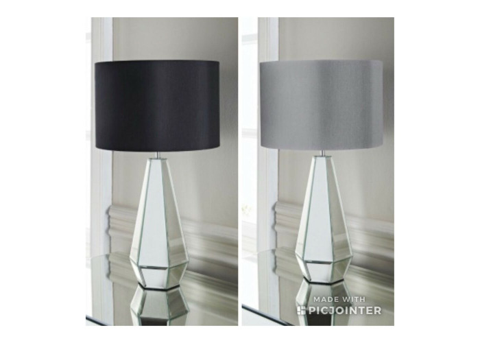 cara faceted mirror table lamp