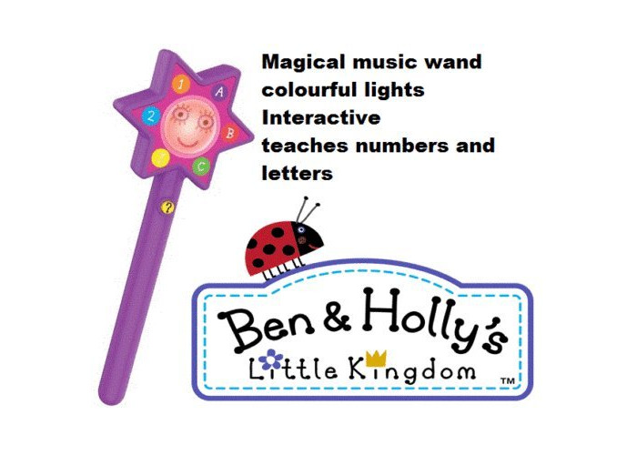 Brand New Ben /& Holly/'s Little Kingdom Magical Wand Purple With Music and Lights