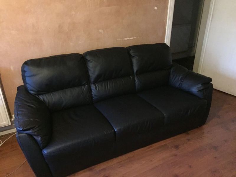 Black Leather Sofa In London