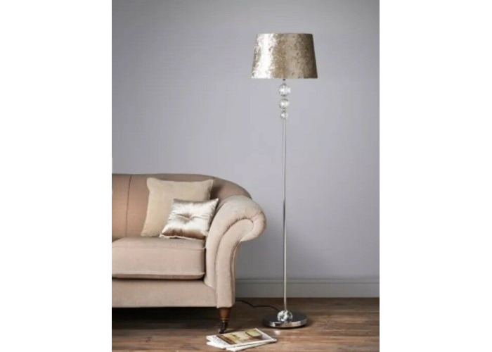 Luxe Crystal Floor Lamp Luxe Crystal Crushed Velvet Table Lamp