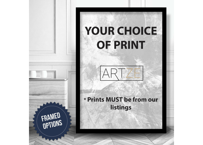 Framed Wall Art Print In Deep Box Or Aluminium Black