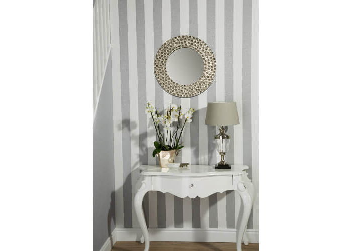 GLITTERATI PLATINUM GLITTER STRIPE WALLPAPER ARTHOUSE 892503 NEW