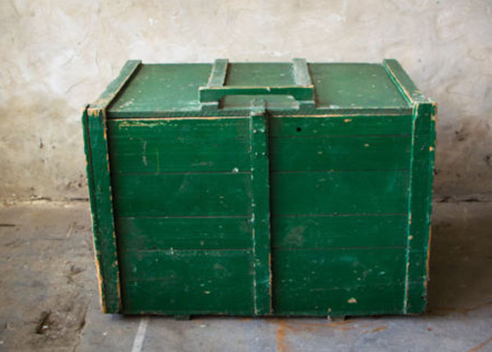 Huge Wooden Trunk Grain Storage Box Container Side Table Fat Huge Wooden Trunk Grain Storage Box Container Side Table 1
