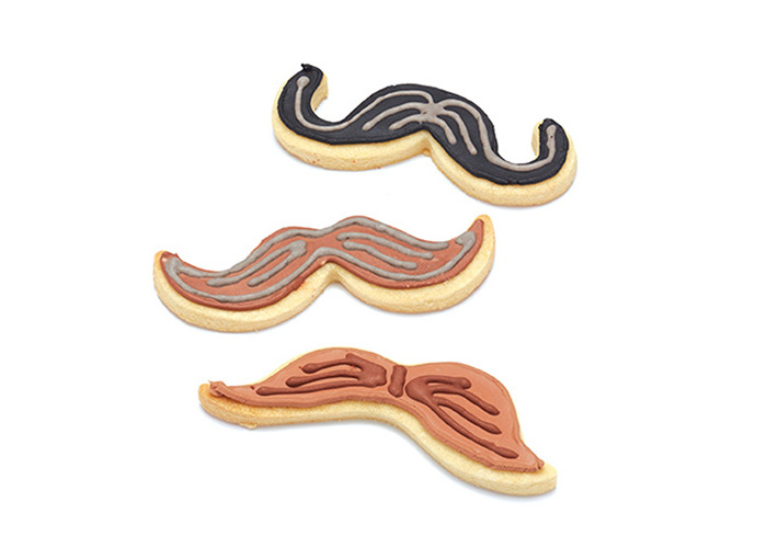 Kitchen Craft Sweetly Does It Stainless Steel Moustache Shaped Cookie Cutters Set of 3
