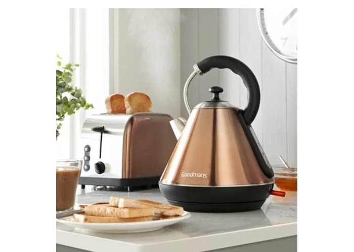 Shiny Copper Coloured Stainless Steel Pyramid Kettle Rapid Boil Hot Water Boiler