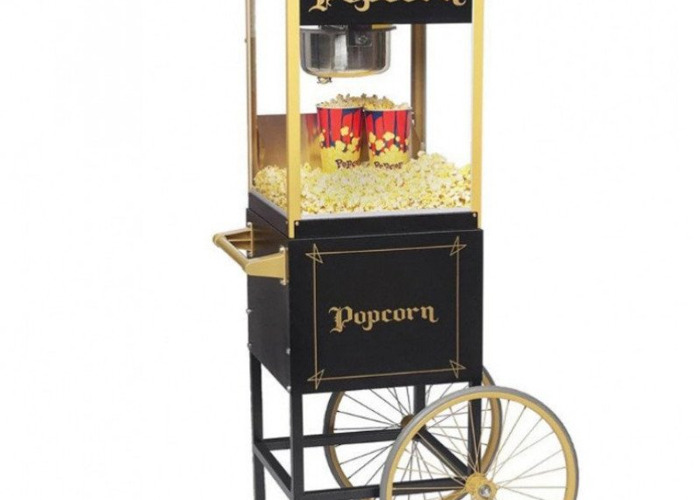 popcorn cart black