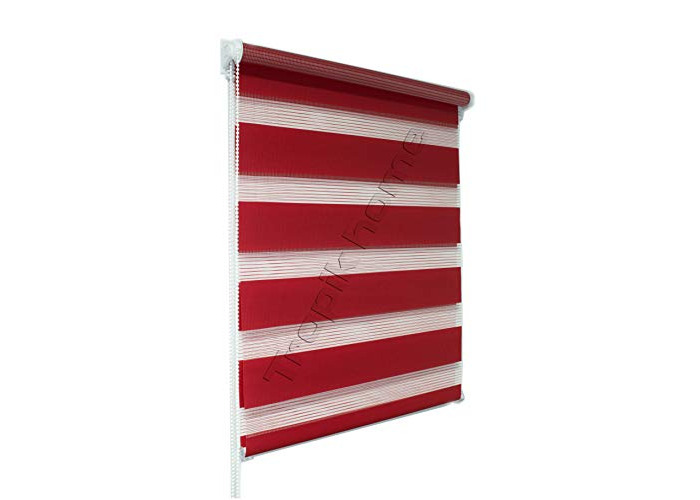 Buy Red Day And Night Zebra Vision Window Roller Blind 60cm Wide