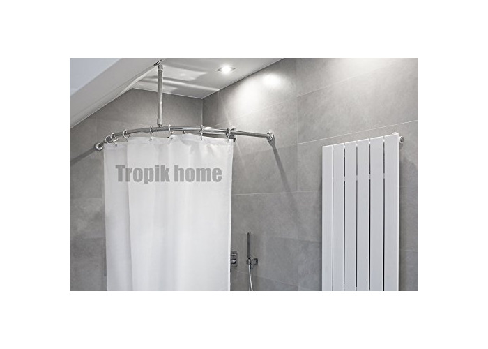 Buy Tropik Home Curved Shower Curtain Rail Pole Rod With Ceiling