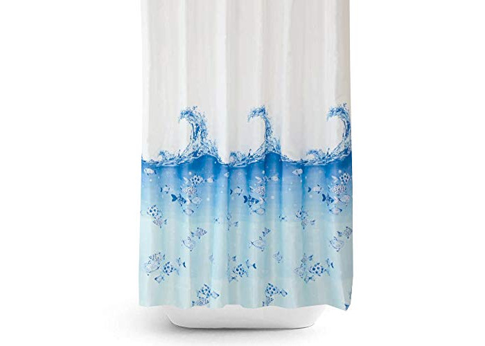 Rose Wide 240 Drop 200cm Extra Wide And Long Fabric Shower Curtain