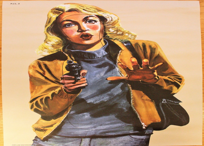 Vintage Police Law Enforcement Shooting Target Poster as seen on Drew Pritchard