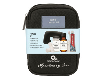 Buy Mens Apothecary Care Travel Kit Travel Pillow and Towel Strap Blow up