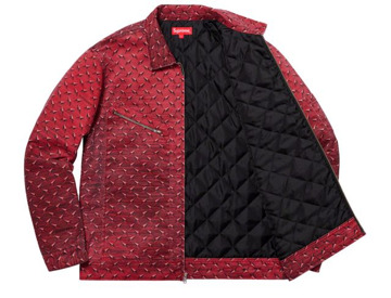 supreme diamond plate work jacket